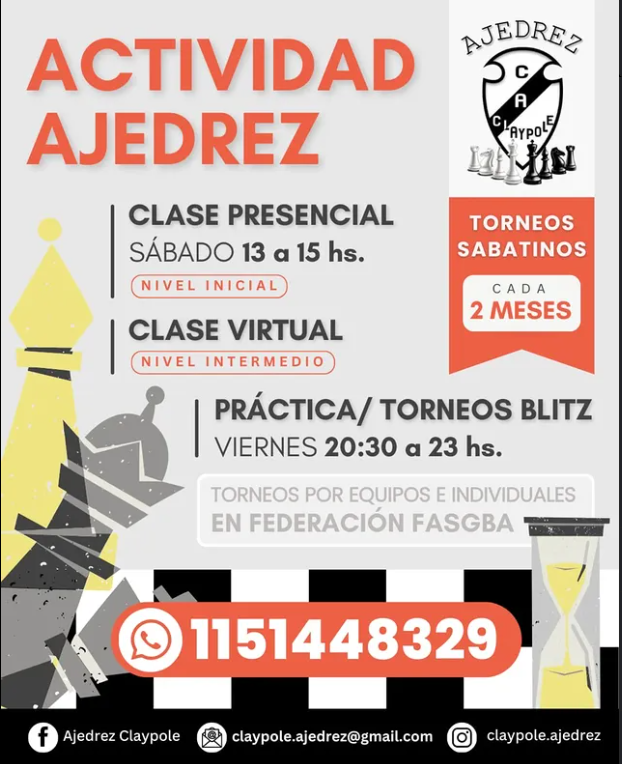 Actividades principales de Claypole Ajedrez