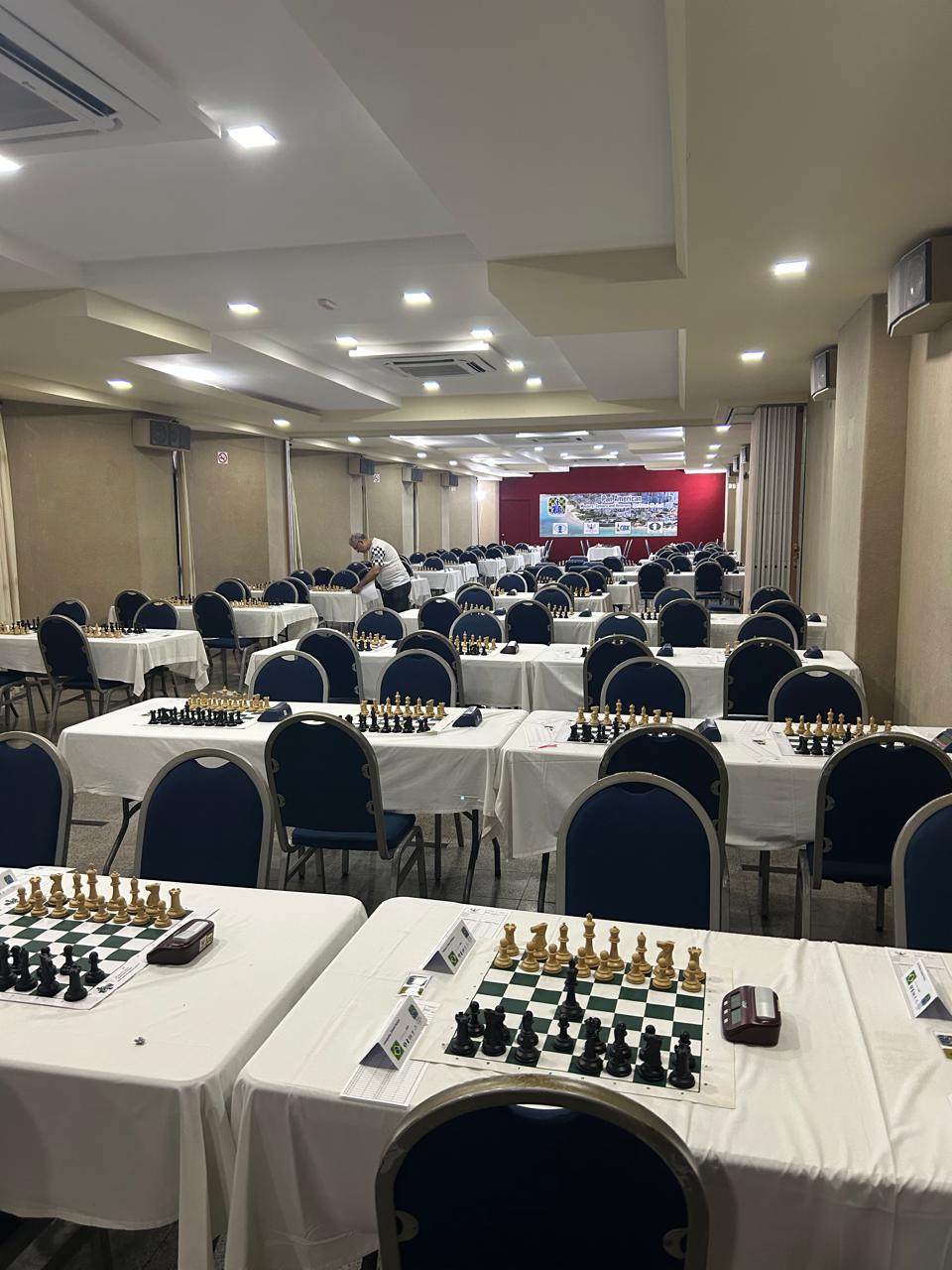 La sala del torneo a poco de comenzar una ronda