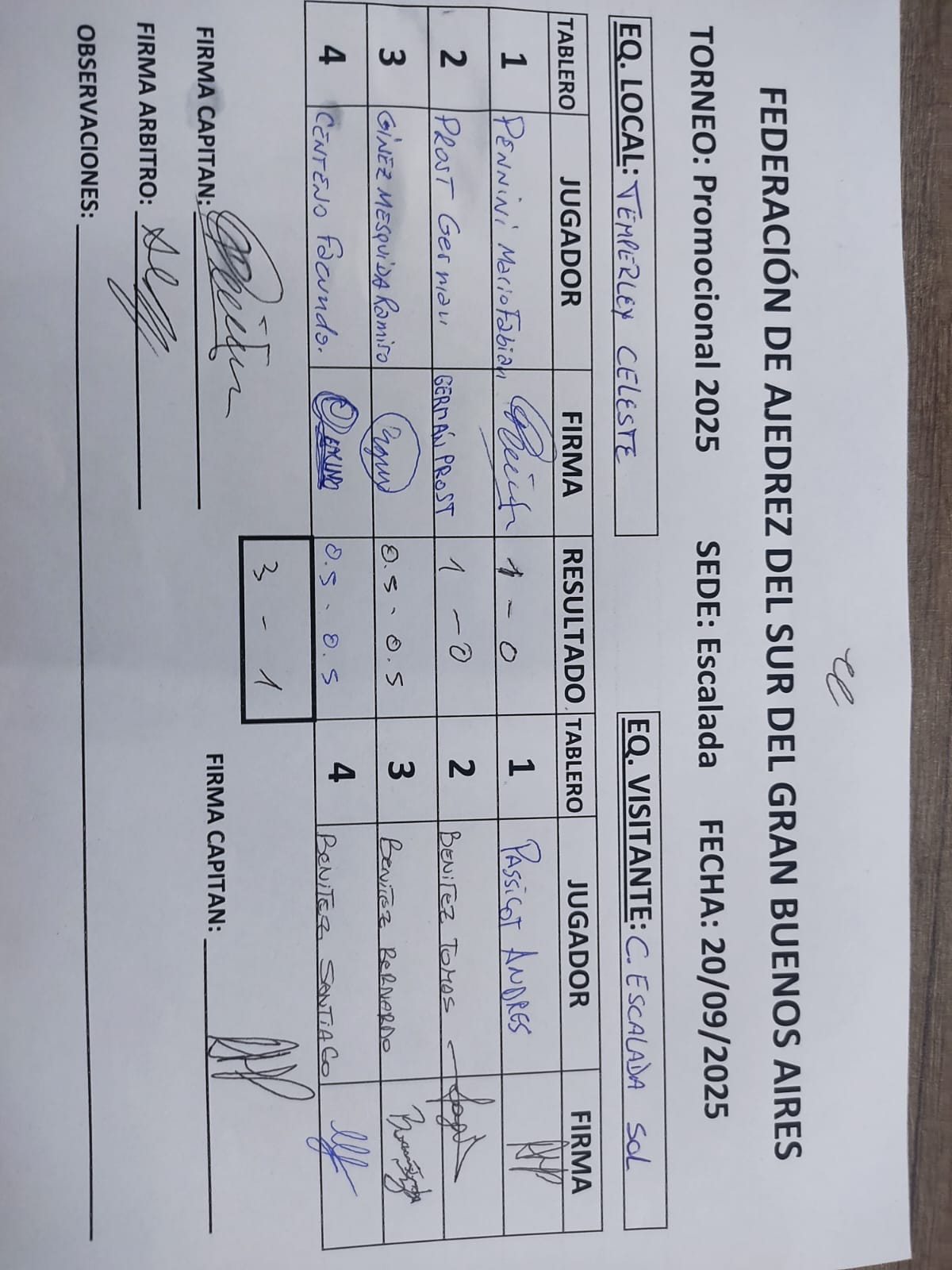 La planilla del match por los puestos 3-4