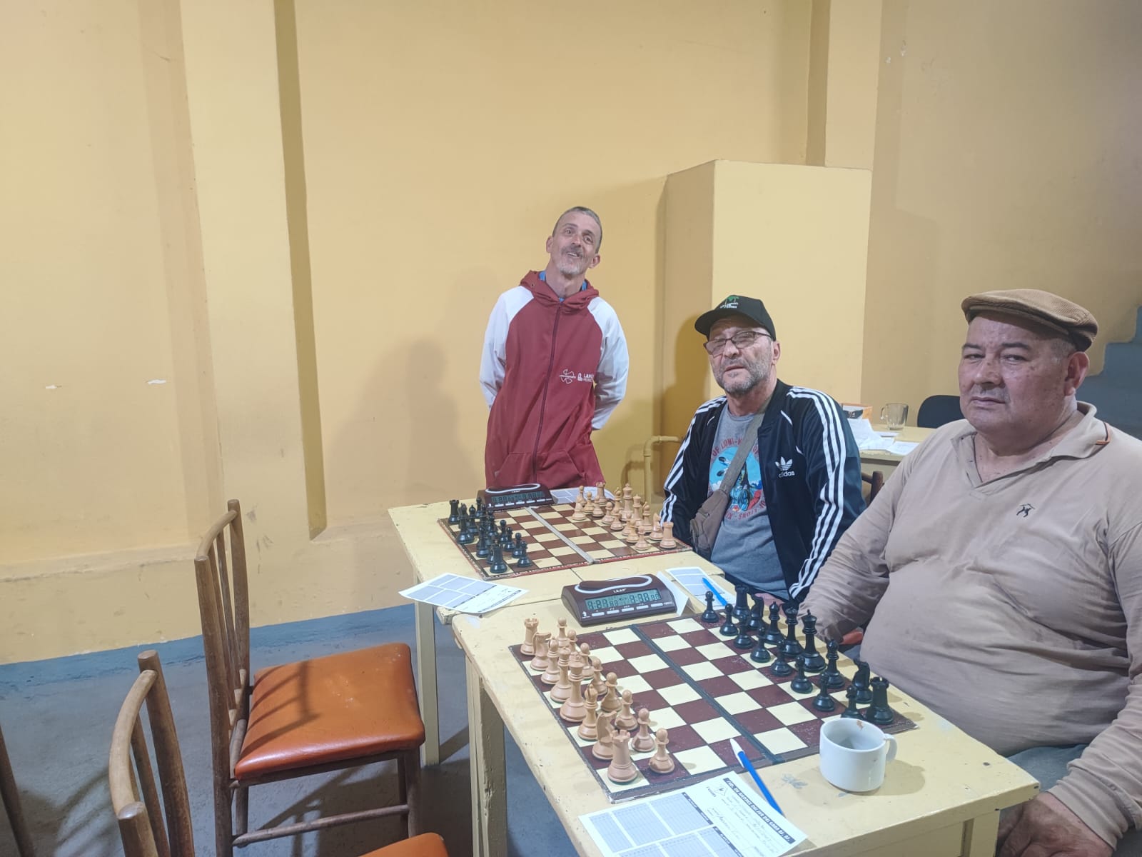 Los muchachos de Biblioteca: Pablo Lyzymysiuk, Antonio Urciuoli y Carlos Saya (de izq. a der.)