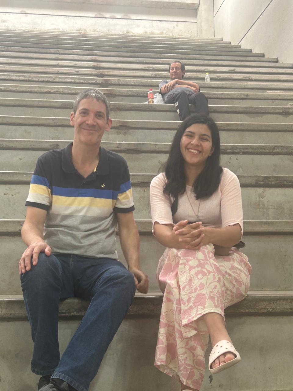 El querido Ariel Das Neves vino a acompañar a Lourdes Suárez Saavedra (CNSG), que también participa en la Sub-2000