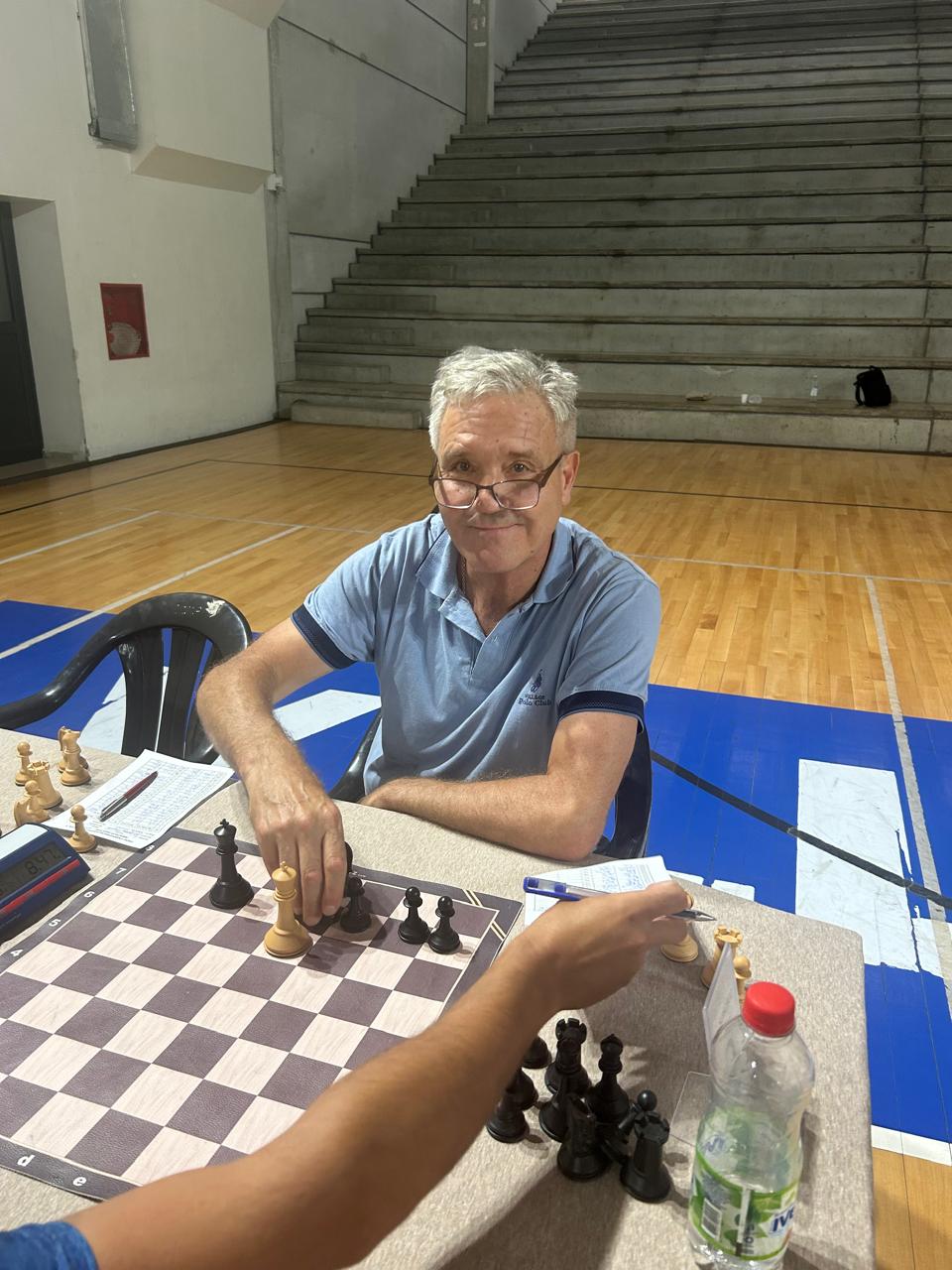 Daniel satisfecho momentos después de igualar su partida de R1