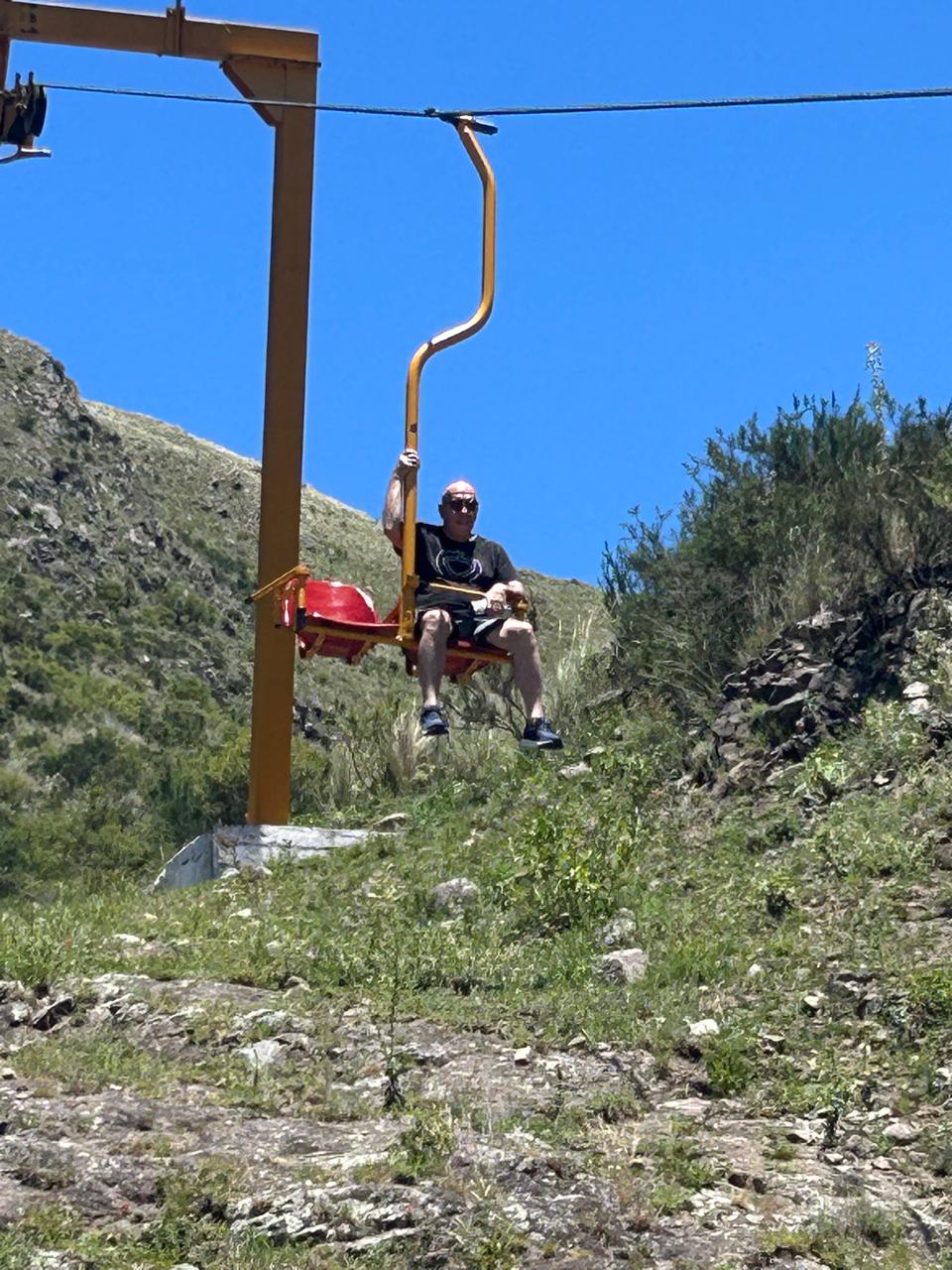 Andrés llegando sano y salvo